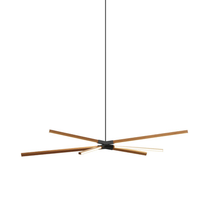 Skybang Middle LED Pendant Light in Heart Pine (Reclaimed)/Blackened.