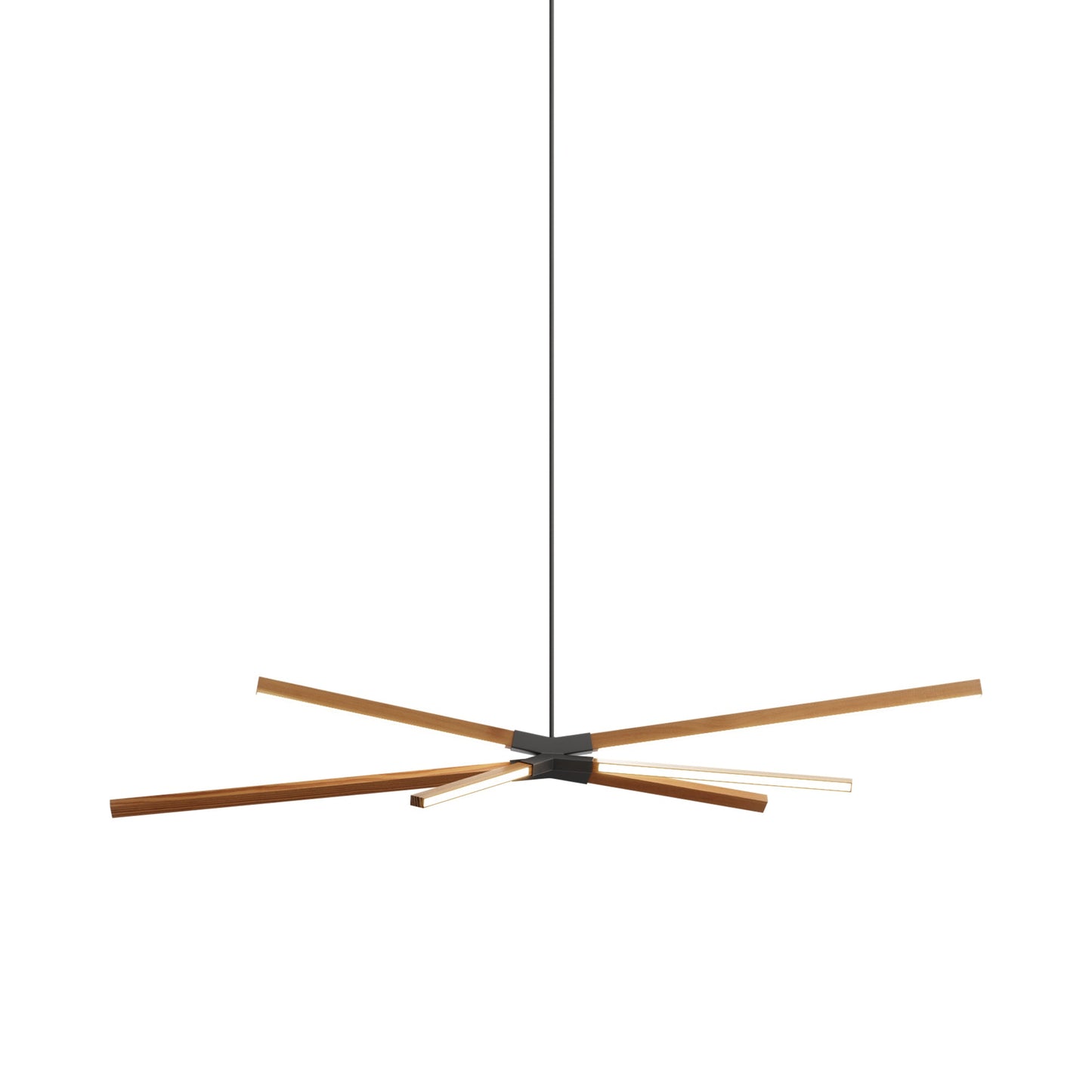 Skybang Middle LED Pendant Light in Heart Pine (Reclaimed)/Slate Grey.