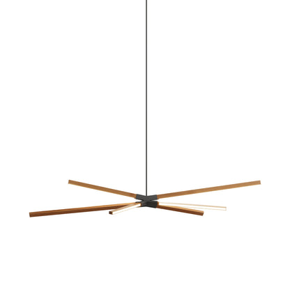Skybang Middle LED Pendant Light in Heart Pine (Reclaimed)/Slate Grey.
