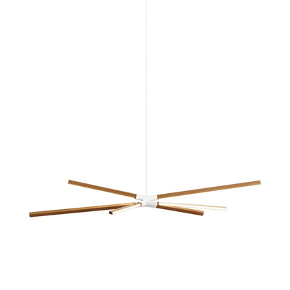 Skybang Middle LED Pendant Light in Heart Pine (Reclaimed)/White.