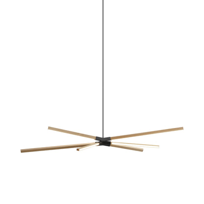 Skybang Middle LED Pendant Light in Maple/Blackened.