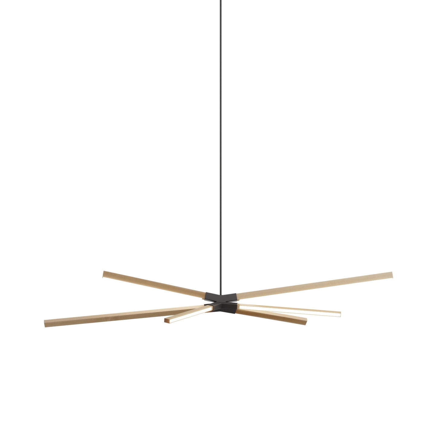 Skybang Middle LED Pendant Light in Maple/Slate Grey.