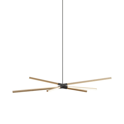Skybang Middle LED Pendant Light in Maple/Slate Grey.