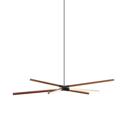 Skybang Middle LED Pendant Light in Water Tower Redwood/Matte Black.