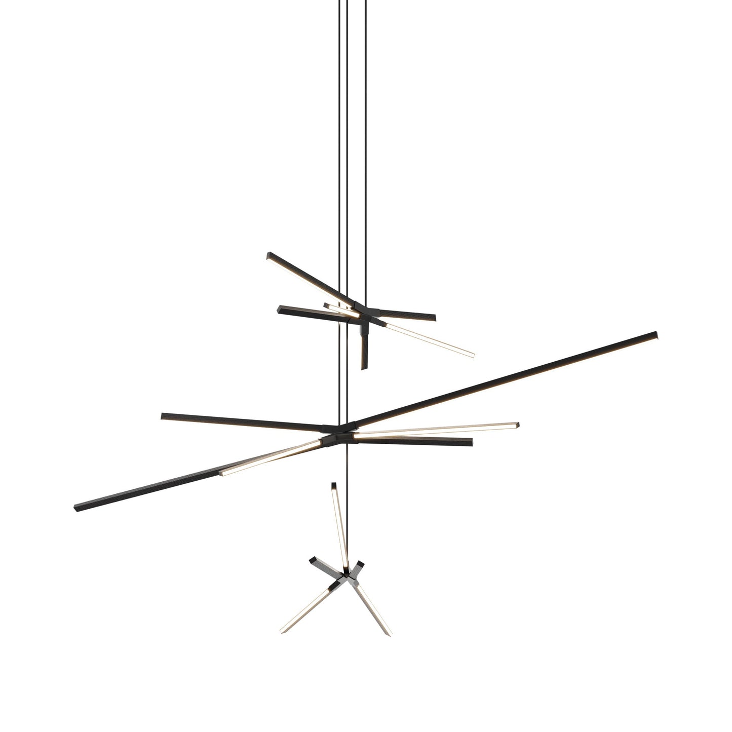 Skybang Multi Light LED Chandelier in Ebonized Oak/Blackened.