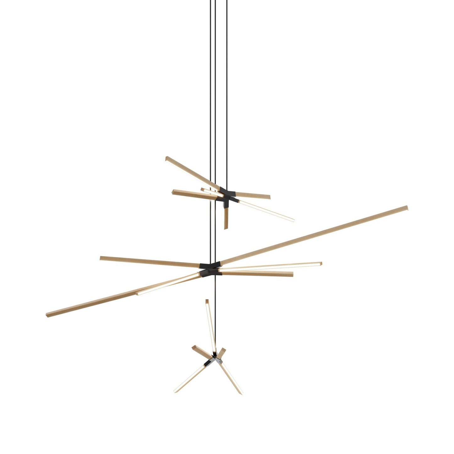 Skybang Multi Light LED Chandelier in Maple/Blackened.