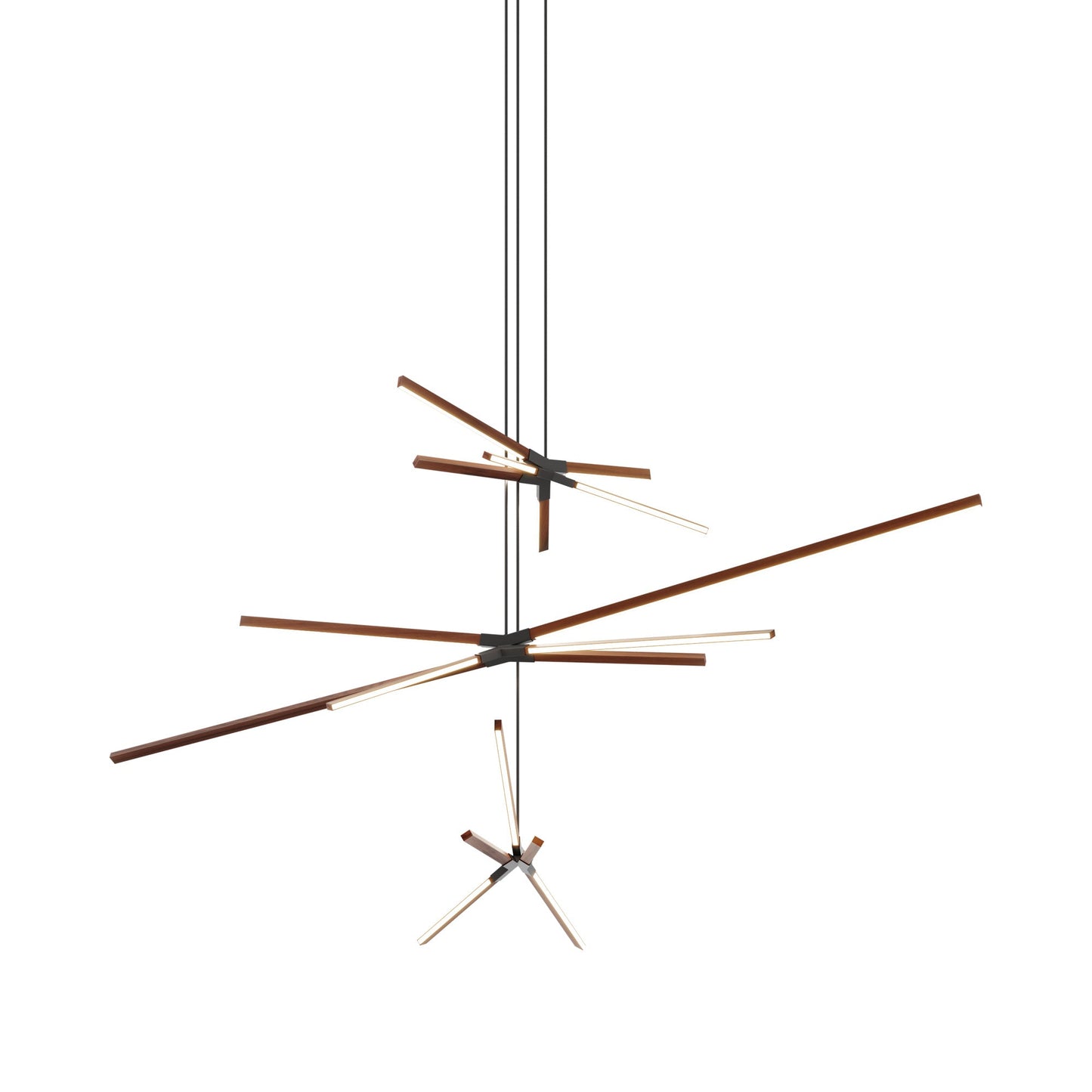 Skybang Multi Light LED Chandelier in Water Tower Redwood/Slate Grey.