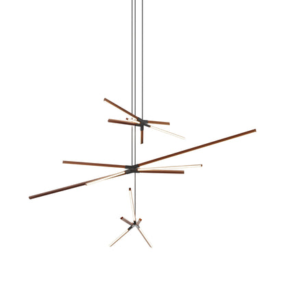 Skybang Multi Light LED Chandelier in Water Tower Redwood/Slate Grey.