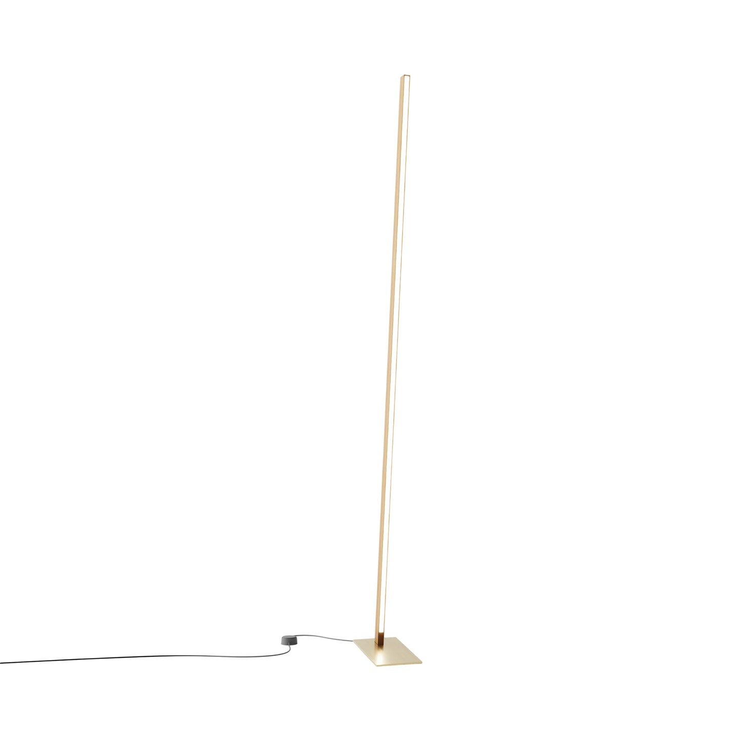 Torch LED Floor Lamp in Heart Pine (Reclaimed)/Brushed Brass.