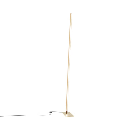 Torch LED Floor Lamp in Heart Pine (Reclaimed)/Brushed Brass.