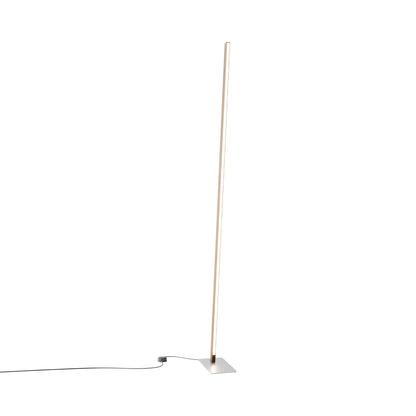 Torch LED Floor Lamp in American Walnut/Brushed Nickel.