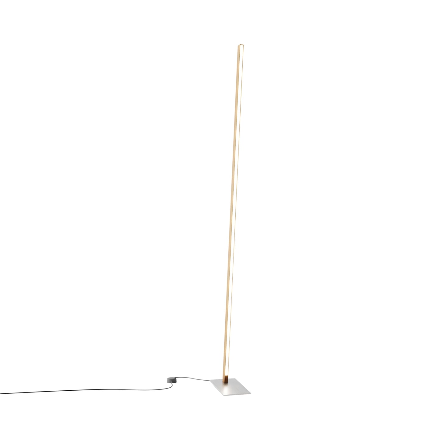 Torch LED Floor Lamp in Heart Pine (Reclaimed)/Brushed Nickel.