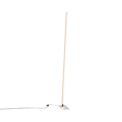 Torch LED Floor Lamp in Heart Pine (Reclaimed)/Brushed Nickel.