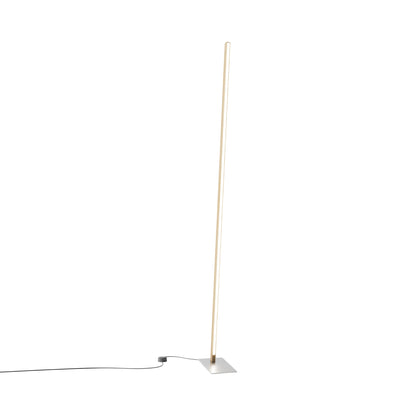 Torch LED Floor Lamp in Maple/Brushed Nickel.
