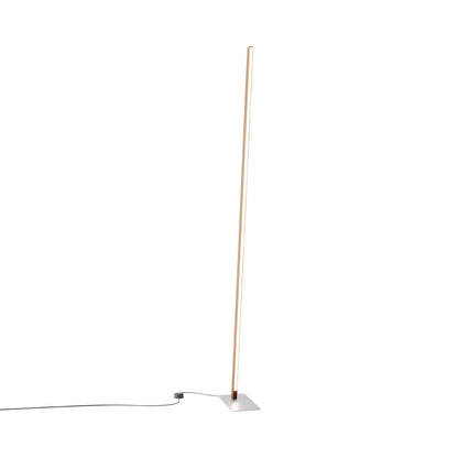 Torch LED Floor Lamp in Water Tower Redwood/Brushed Nickel.