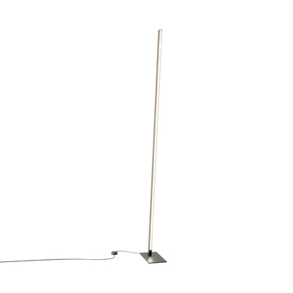 Torch LED Floor Lamp in Ebonized Oak/Matte Black.