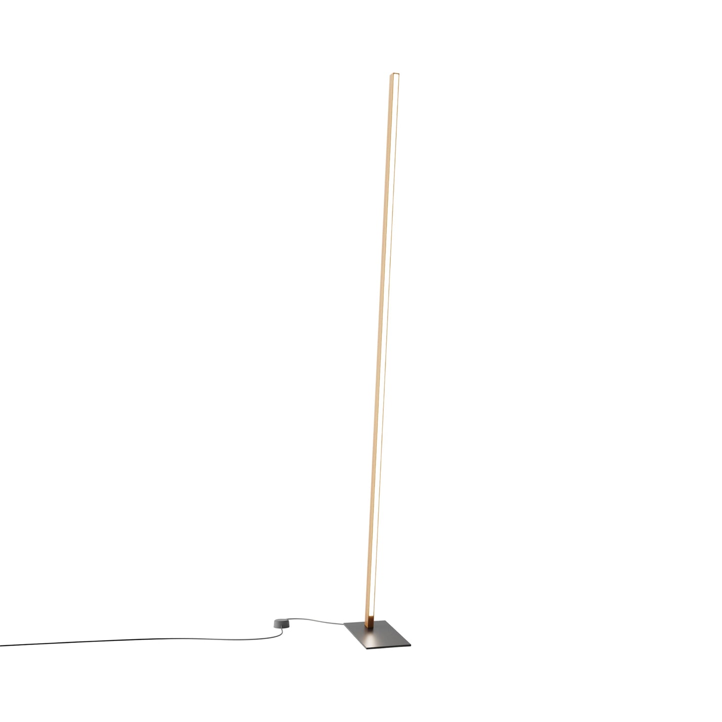 Torch LED Floor Lamp in Heart Pine (Reclaimed)/Matte Black.