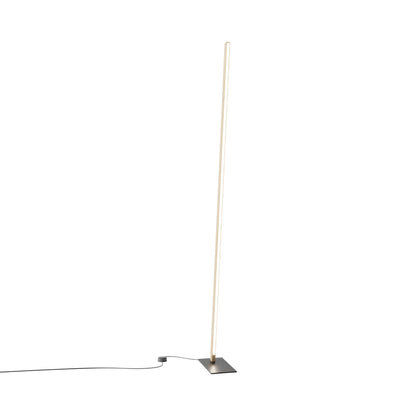 Torch LED Floor Lamp in Maple/Matte Black.