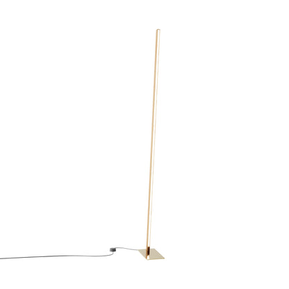 Torch LED Floor Lamp in Heart Pine (Reclaimed)/Polished Brass.