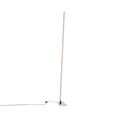 Torch LED Floor Lamp in Ebonized Oak/Polished Nickel.