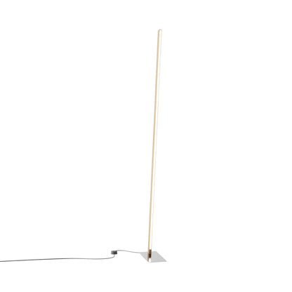 Torch LED Floor Lamp in Maple/Polished Nickel.
