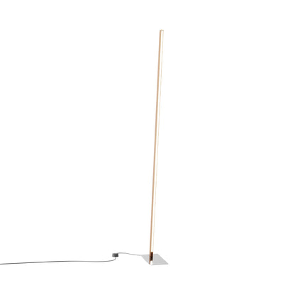 Torch LED Floor Lamp in Water Tower Redwood/Polished Nickel.