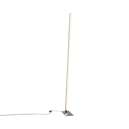 Torch LED Floor Lamp in American Walnut/Slate Grey.