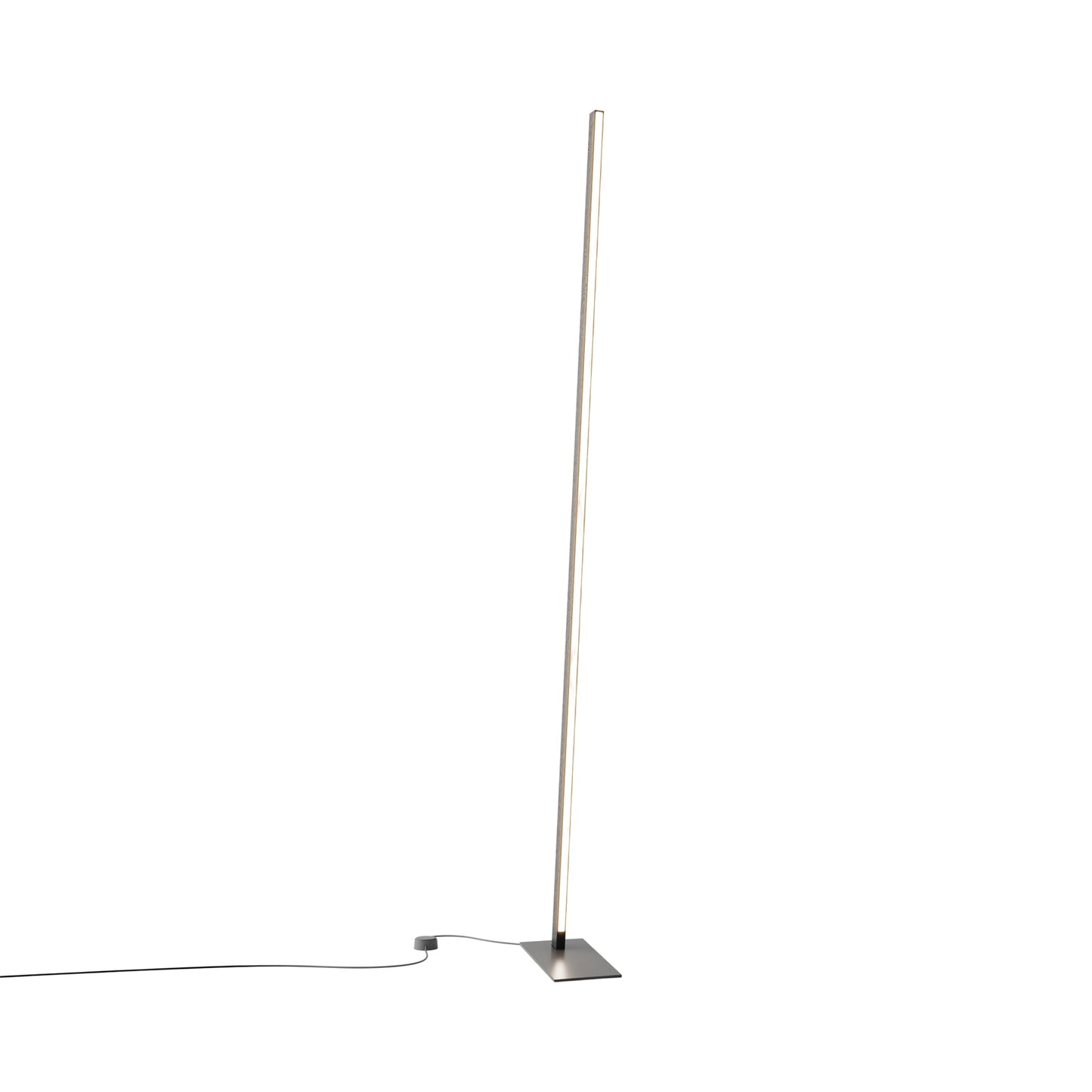 Torch LED Floor Lamp in Ebonized Oak/Slate Grey.