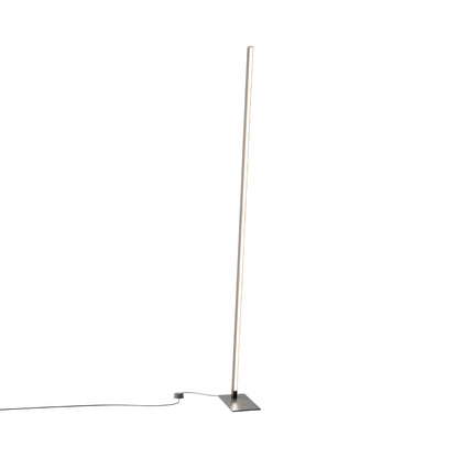 Torch LED Floor Lamp in Ebonized Oak/Slate Grey.