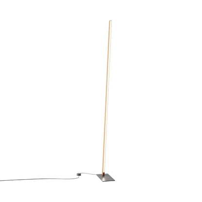 Torch LED Floor Lamp in Heart Pine (Reclaimed)/Slate Grey.