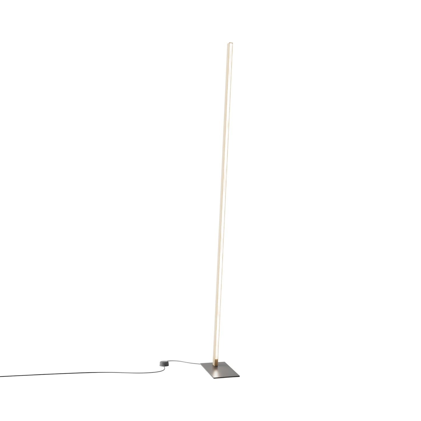 Torch LED Floor Lamp in Maple/Slate Grey.