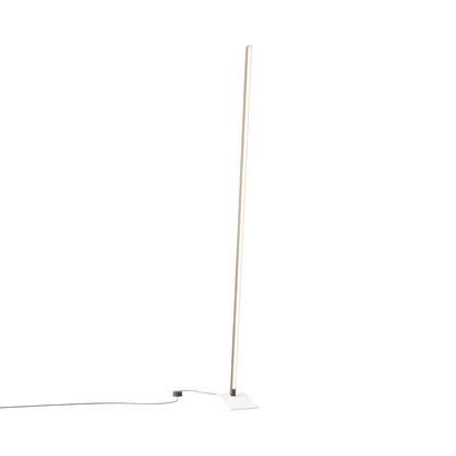 Torch LED Floor Lamp in American Walnut/White.