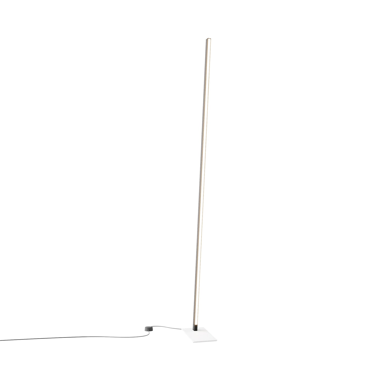 Torch LED Floor Lamp in Ebonized Oak/White.