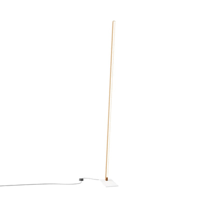 Torch LED Floor Lamp in Heart Pine (Reclaimed)/White.