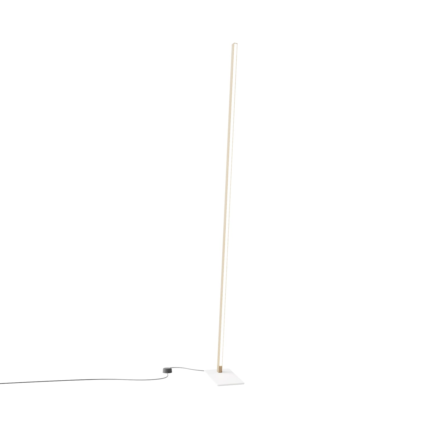 Torch LED Floor Lamp in Maple/White.