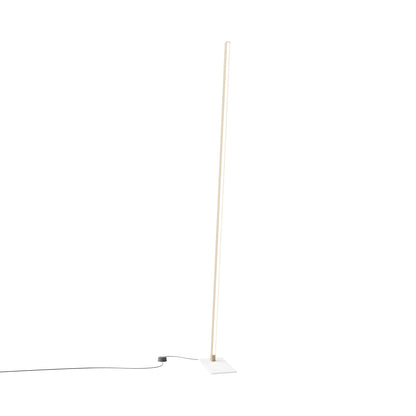 Torch LED Floor Lamp in Maple/White.