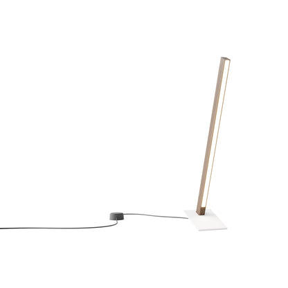 Torch LED Table Lamp in American Walnut/White (24-Inch).