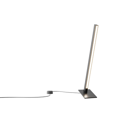 Torch LED Table Lamp in Ebonized Oak/Blackened (24-Inch).