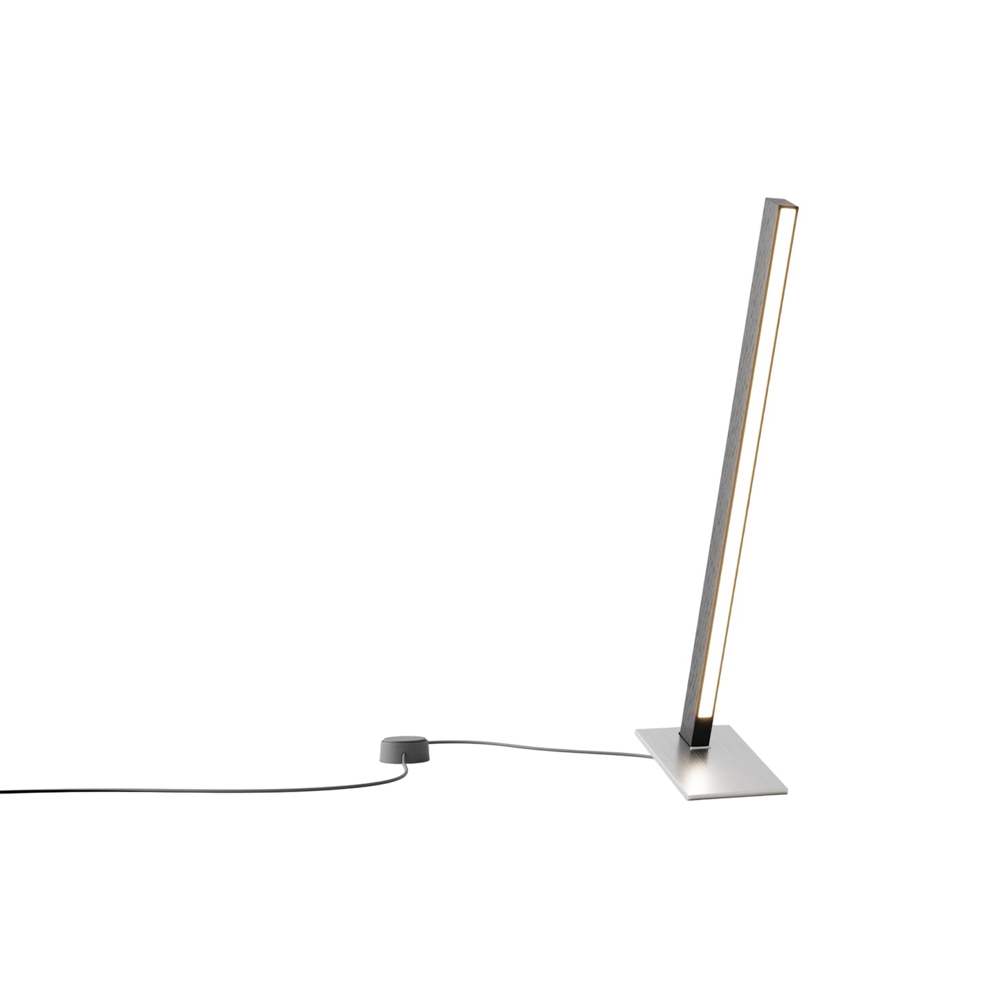 Torch LED Table Lamp in Ebonized Oak/Brushed Nickel (24-Inch).