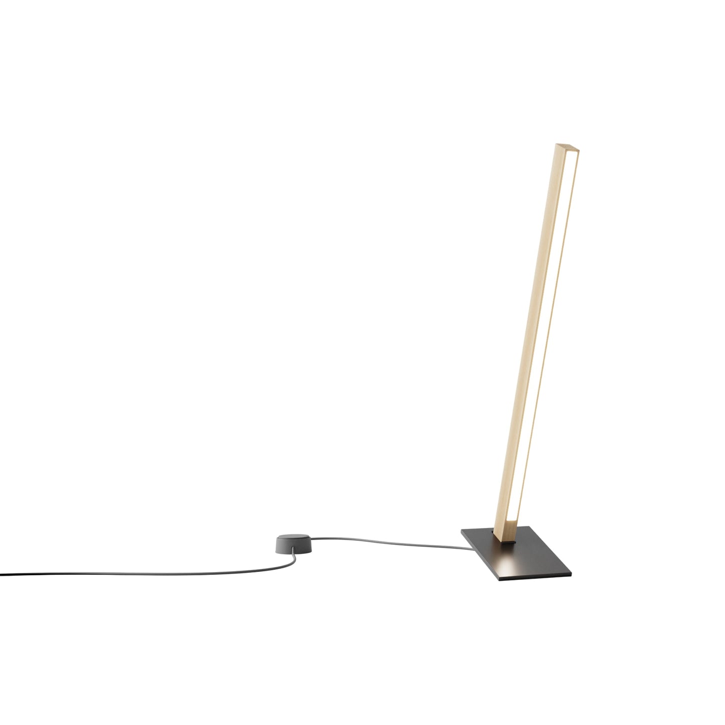 Torch LED Table Lamp in Maple/Blackened (24-Inch).