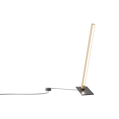 Torch LED Table Lamp in Maple/Blackened (24-Inch).