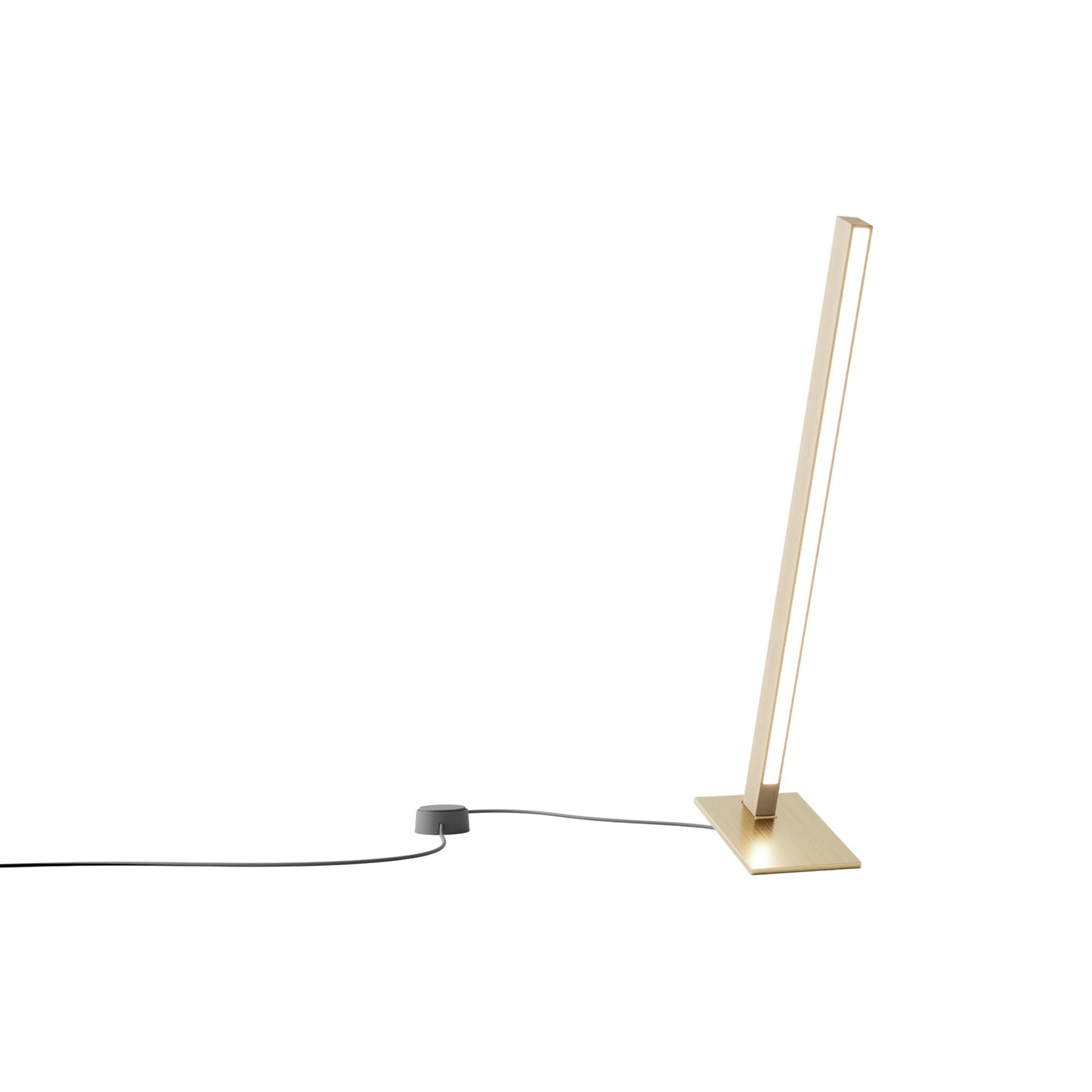 Torch LED Table Lamp in Maple/Brushed Brass (24-Inch).