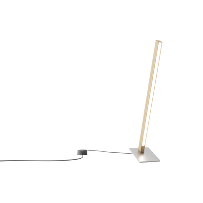 Torch LED Table Lamp in Maple/Brushed Nickel (24-Inch).