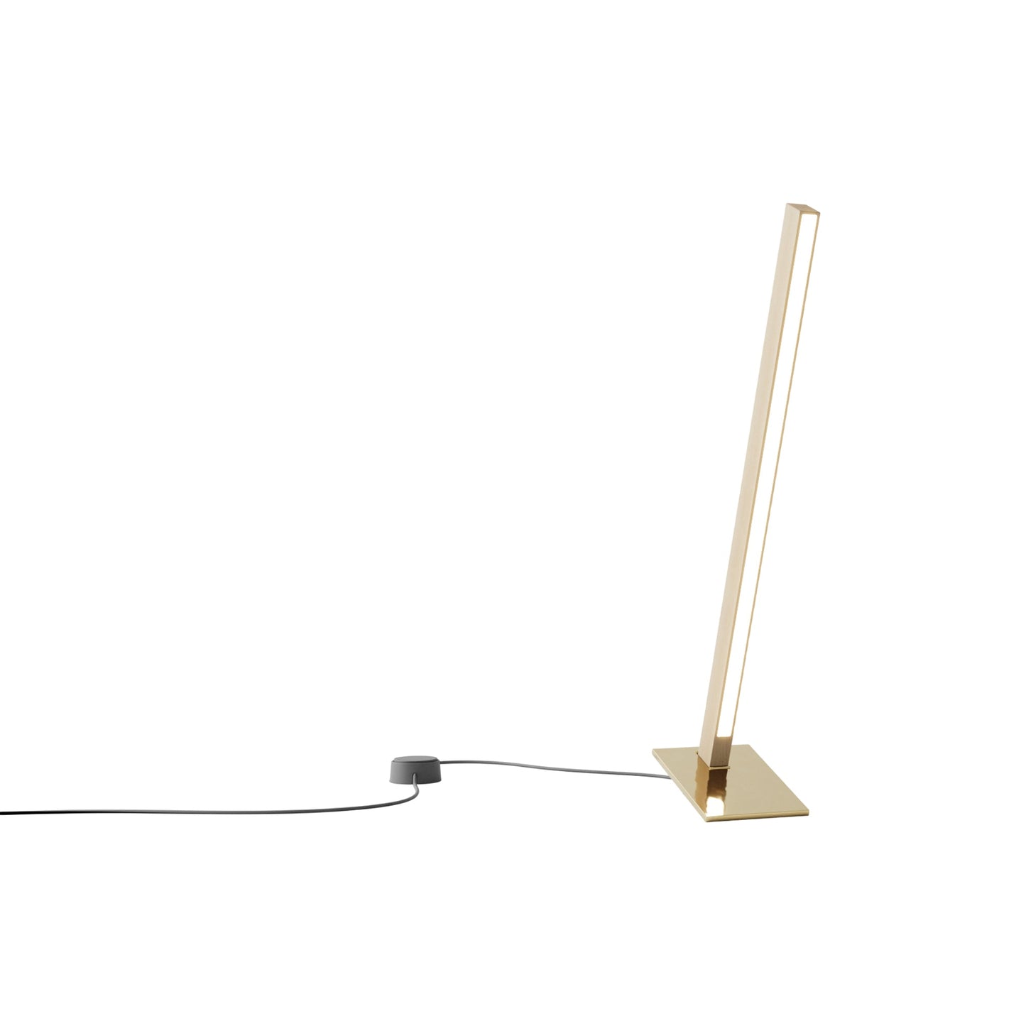 Torch LED Table Lamp in Maple/Polished Brass (24-Inch).