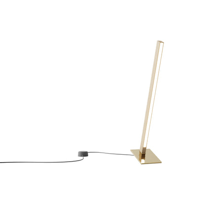 Torch LED Table Lamp in Maple/Polished Brass (24-Inch).