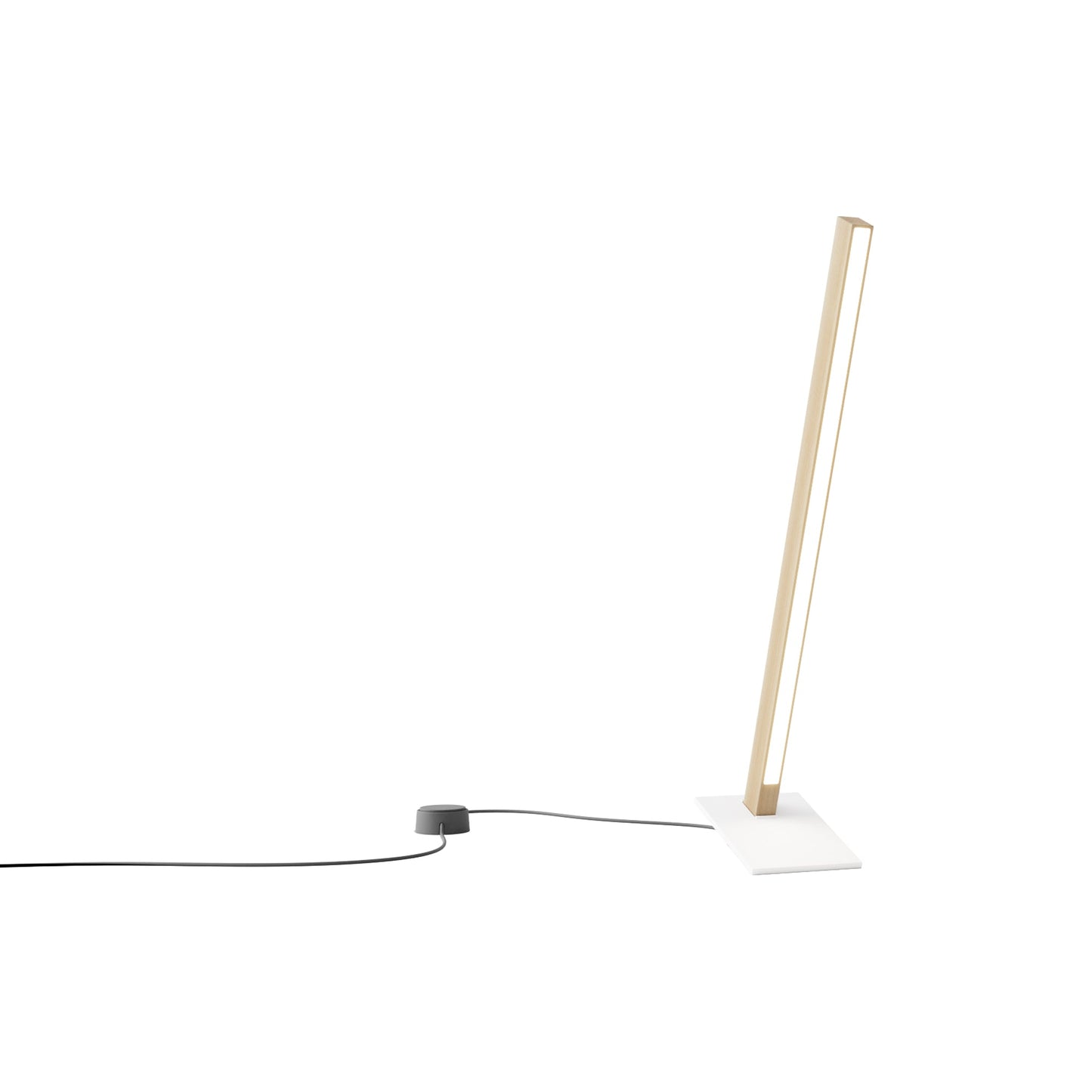 Torch LED Table Lamp in Maple/White (24-Inch).