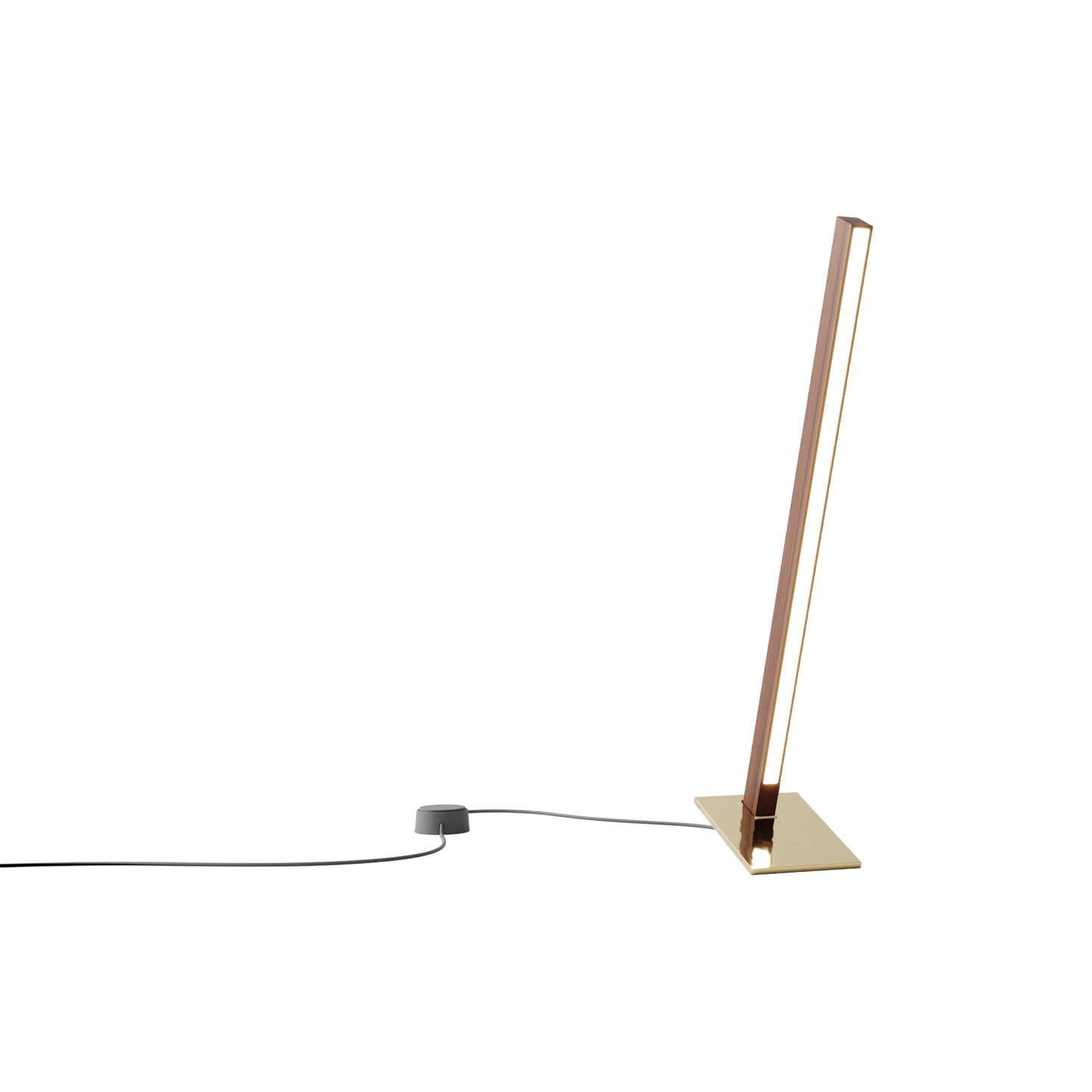 Torch LED Table Lamp in Water Tower Redwood/Polished Brass (24-Inch).