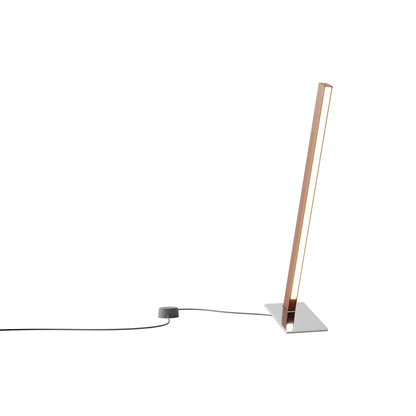Torch LED Table Lamp in Water Tower Redwood/Polished Nickel (24-Inch).