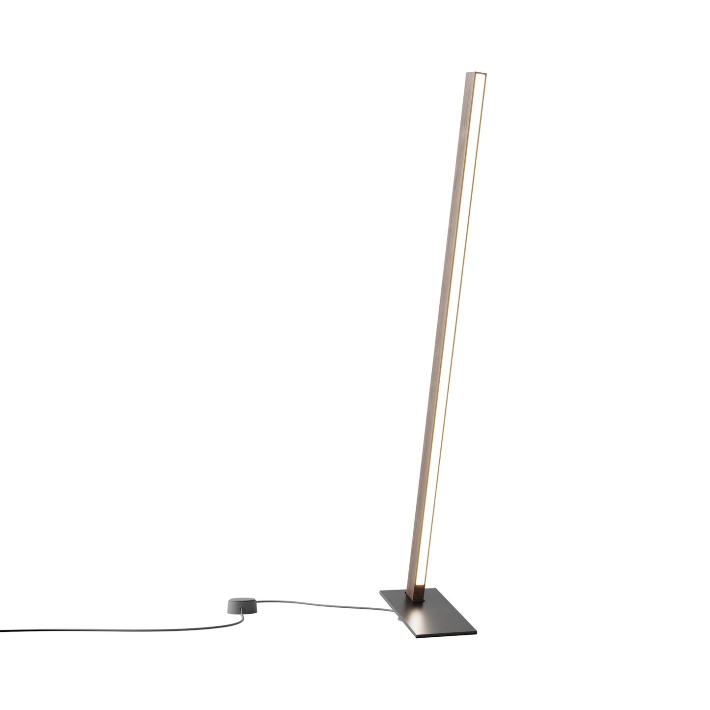 Torch LED Table Lamp in American Walnut/Blackened (35.75-Inch).