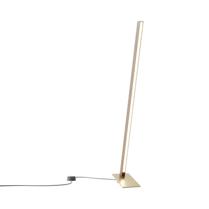 Torch LED Table Lamp in American Walnut/Brushed Brass (35.75-Inch).